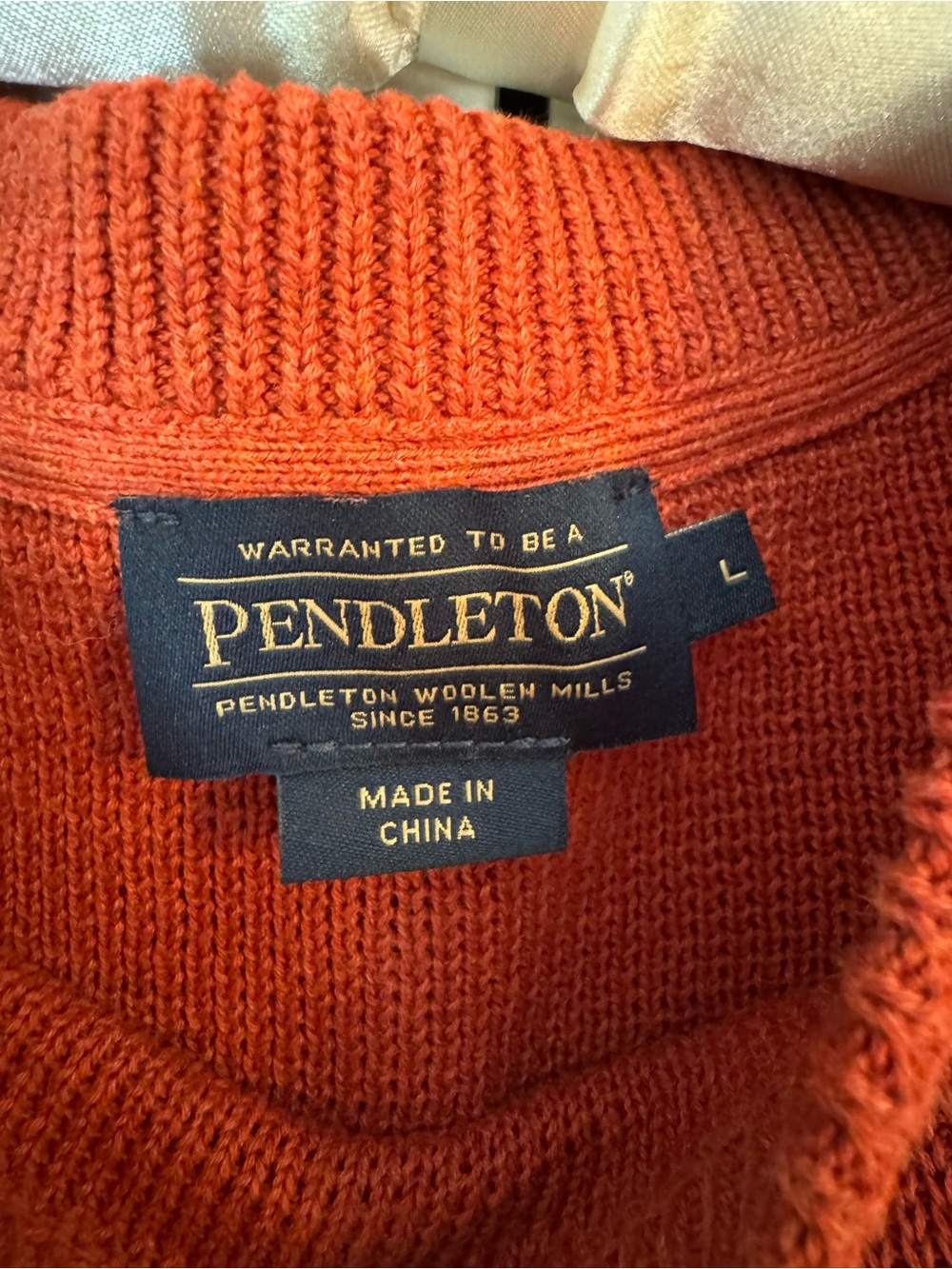 Pendleton Rust Geometric Crewneck Sweater - Picture 3 of 4